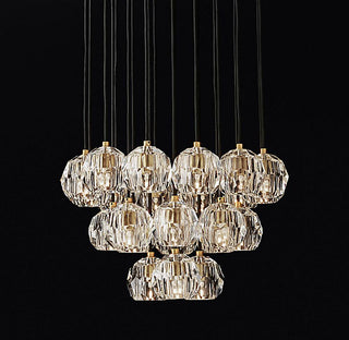 Crystal Ball Linear Round Chandelier. Crystal Ball Chandelier. Crystal Ball ClusterChandelier Collection. RH Modern Crystal Chandeliers.