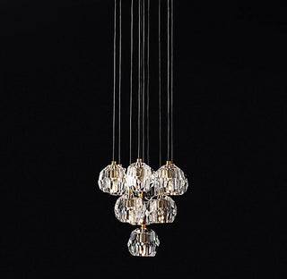 Crystal Ball Linear Round Chandelier. Crystal Ball Chandelier. Crystal Ball ClusterChandelier Collection. RH Modern Crystal Chandeliers.