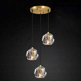 Crystal Ball Linear Round Chandelier