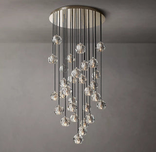 Crystal Ball Linear Round Chandelier. Crystal Ball Chandelier. Crystal Ball ClusterChandelier Collection. RH Modern Crystal Chandeliers.