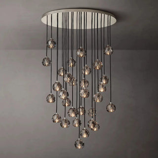 Crystal Ball Linear Round Chandelier. Crystal Ball Chandelier. Crystal Ball ClusterChandelier Collection. RH Modern Crystal Chandeliers.