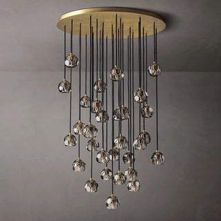 Crystal Ball Linear Round Chandelier