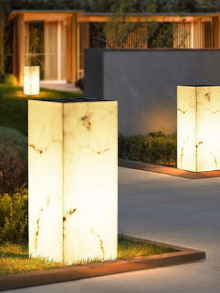 Cube Imitation Marble Landing Outdoor Light