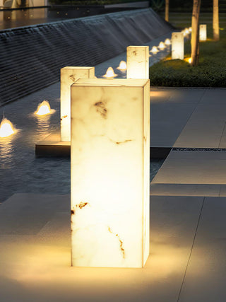 Cube Imitation Marble Landing Outdoor Light