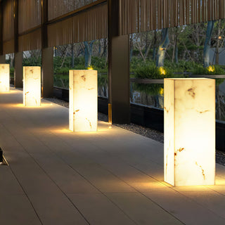 Cube Imitation Marble Landing Outdoor Light