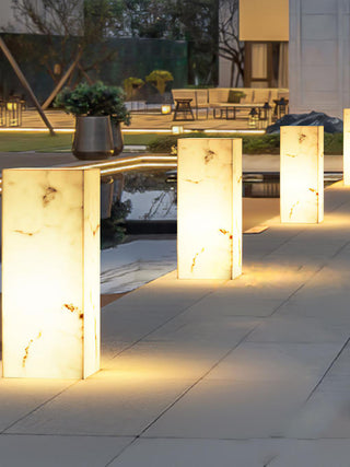 Cube Imitation Marble Landing Outdoor Light