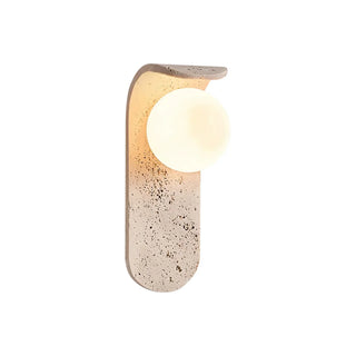 Curve Solis Travertine Wall Lamp