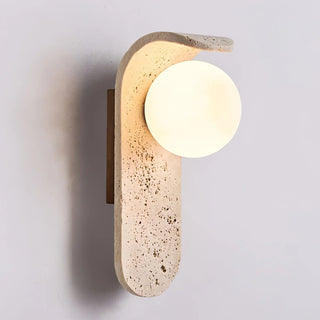 Curve Solis Travertine Wall Lamp