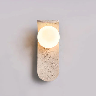 Curve Solis Travertine Wall Lamp