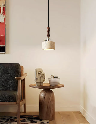 Cylinder Franciska Travertine Pendant Lamp