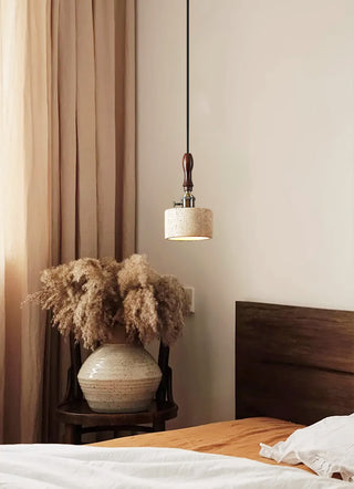 Cylinder Franciska Travertine Pendant Lamp