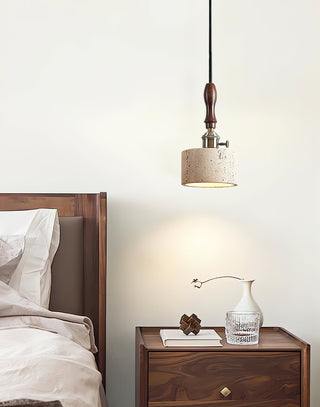 Cylinder Franciska Travertine Pendant Lamp