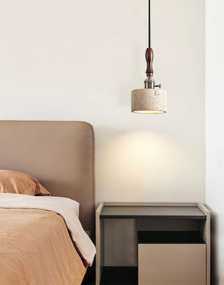 Cylinder Franciska Travertine Pendant Lamp