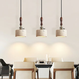 Cylinder Franciska Travertine Pendant Lamp