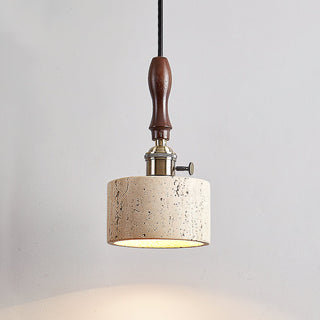 Cylinder Franciska Travertine Pendant Lamp