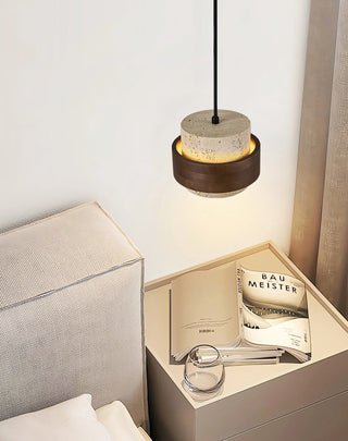 Cylinder Stonova Travertine Pendant Lamp