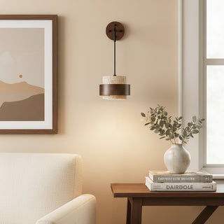 Cylinder Stonova Travertine Wall Sconce