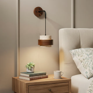 Cylinder Stonova Travertine Wall Sconce