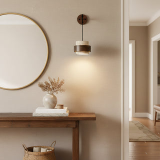 Cylinder Stonova Travertine Wall Sconce