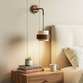 Cylinder Stonova Travertine Wall Sconce