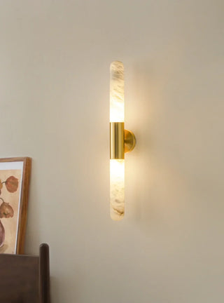Cylindrical Alabaster Slim Wall Lamp