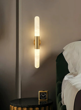 Cylindrical Alabaster Slim Wall Lamp
