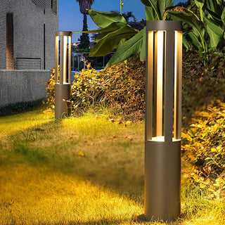 Cylindrical Black Garden Outdoor Light