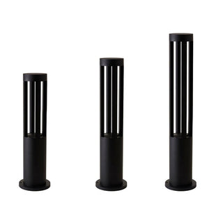 Cylindrical Black Garden Outdoor Light