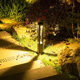 Cylindrical Black Garden Outdoor Light