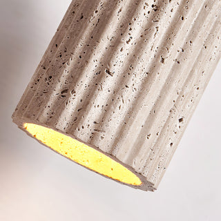 Cylindrical Caelia Travertine Pendant Light