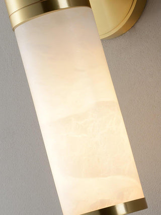 Cylindrical Lampatron Alabaster Wall Lamp