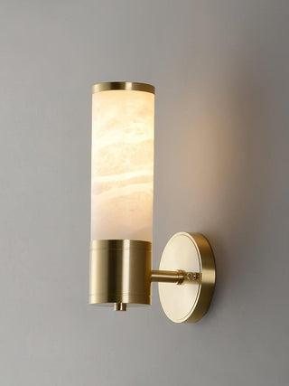 Cylindrical Lampatron Alabaster Wall Lamp