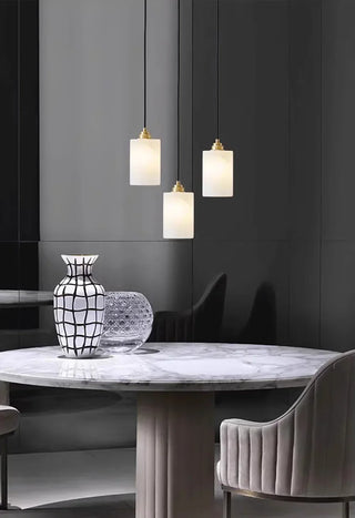 Cylindrical Alabaster Pendant Light - Vidirlighting