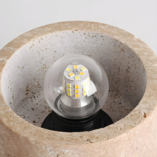 Cylindrical Travertine Ceiling Light