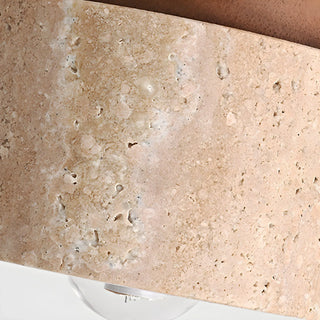 Cylindrical Travertine Ceiling Light