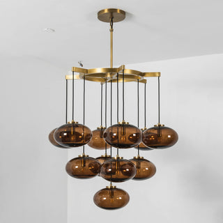 Halden Smoked Glass Cluster Chandelier