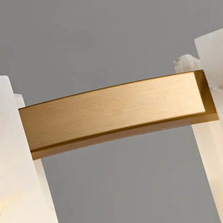 Diamond Shaped Alabaster Ring Chandelier