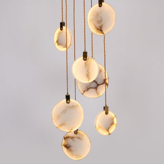 Disc Harvest Alabaster Chandelier