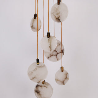 Disc Harvest Alabaster Chandelier