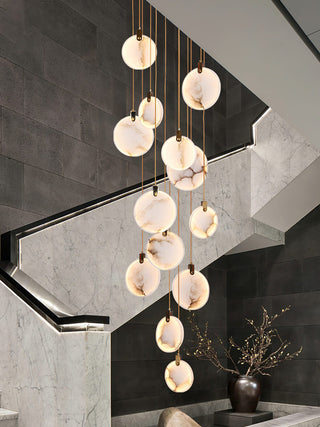 Disc Harvest Alabaster Chandelier