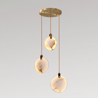 Disc Harvest Alabaster Chandelier