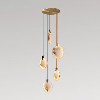 Disc Harvest Alabaster Chandelier