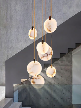 Disc Harvest Alabaster Chandelier