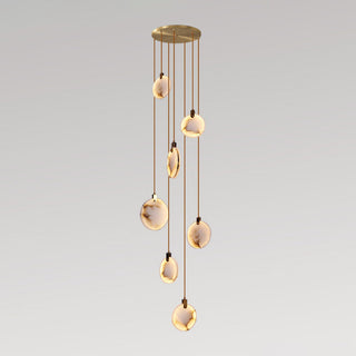 Disc Harvest Alabaster Chandelier