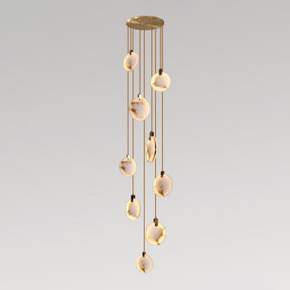 Disc Harvest Alabaster Chandelier