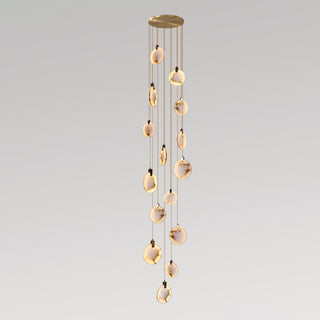 Disc Harvest Alabaster Chandelier