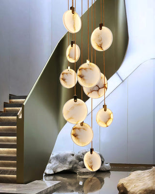 Disc Harvest Alabaster Chandelier