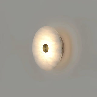 Disc Shaped Alabaster Wall Light