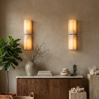 Double Panel Aurelia Alabaster Wall Lamp