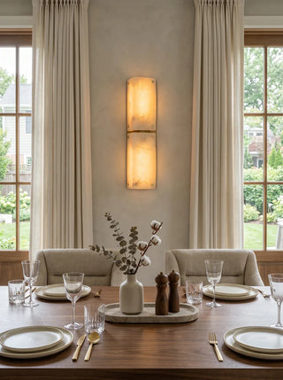 Double Panel Aurelia Alabaster Wall Lamp